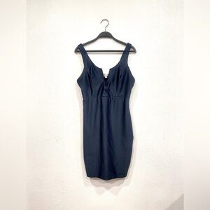 Haute Monde - Women’s Dark Teal Sleeveless Deep V Bodycon Mini Dress